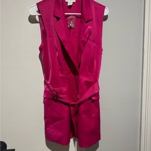 Women's Pink Sleeveless suit styled dress
